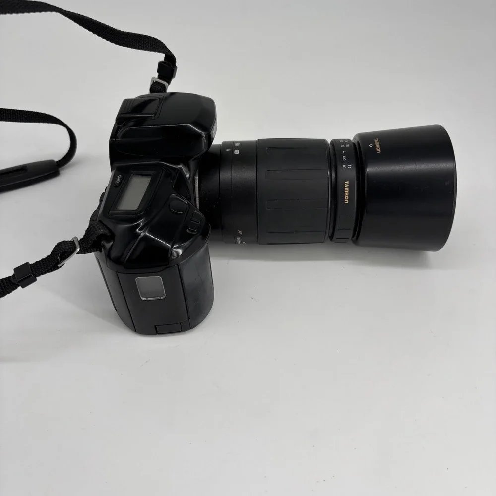 VTG Minolta Maxxum 5xi SLR Camera Black Tamron 80-210mm Lens Bundle